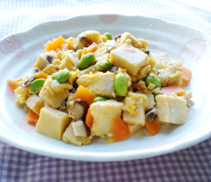 高野豆腐の卵とじ