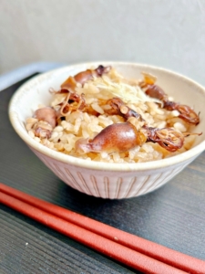 ホタルイカの炊き込みご飯　