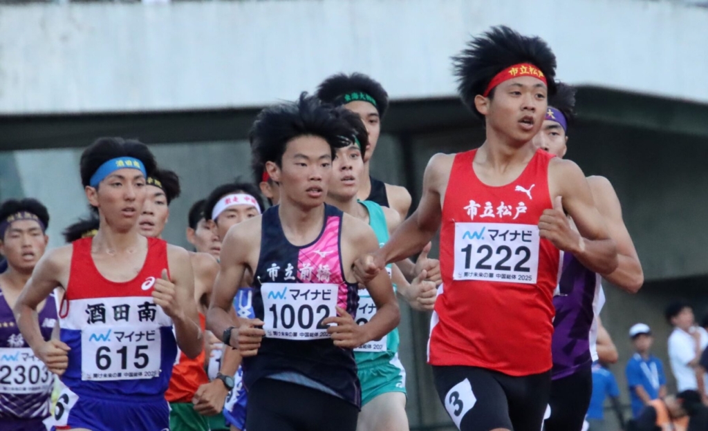 全国高校総体男子1500mタイムレース決勝3組 森田瑛仁さん(市立松戸高校3年)