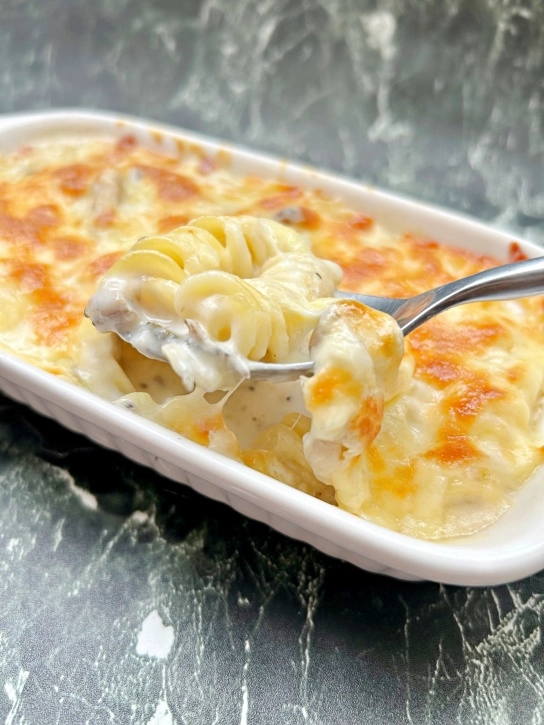 フライパン１つで完成！ショートパスタのグラタン