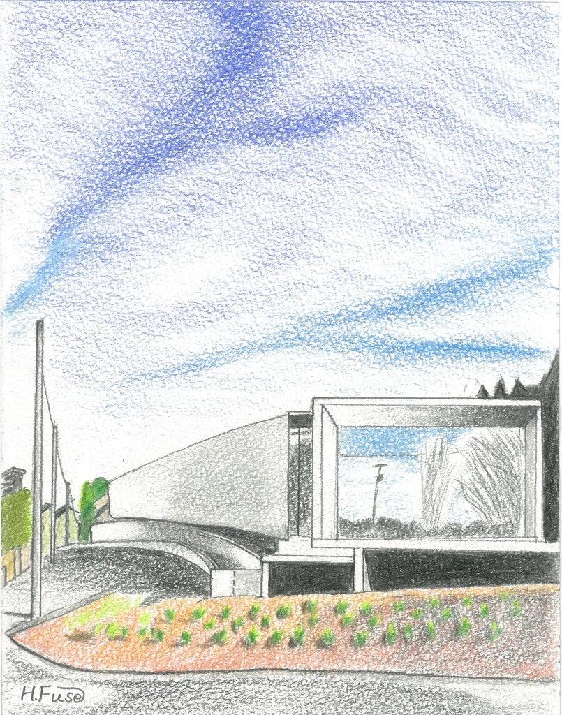 旅スケッチ　写実絵画専門美術館「ホキ美術館」で大人時間を楽しむ　（千葉市）