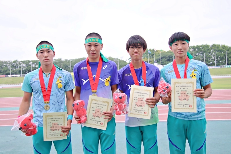 千葉県高校総体 男子4×100mR　市立船橋高校3選手のインタビュー